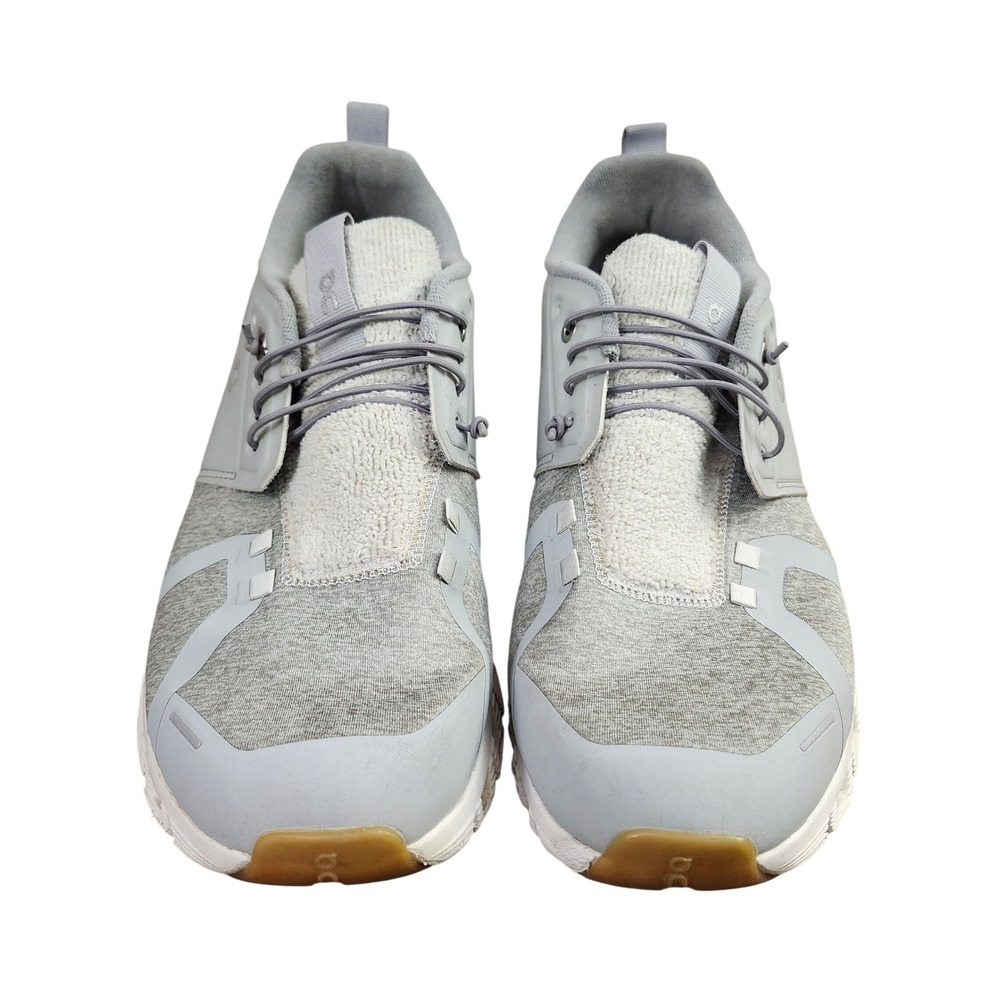 On Cloud Hi Edge Glacier Mens 11.5 Running Shoes Grey White Gum Sole Sneakers - Picture 11 of 12